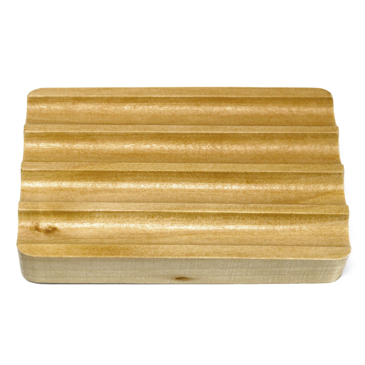 Hemu Wood Soap Dish - Corrugated - SHAMTAM.COM