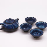 Teapot Set Blues - Pot & Four Cups - SHAMTAM.COM