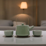 Teapot Set Jade - Pot & Two Cups - SHAMTAM.COM