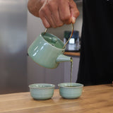 Teapot Set Jade - Pot & Two Cups - SHAMTAM.COM