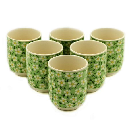 Tea Cups - Green Daisey - SHAMTAM.COM