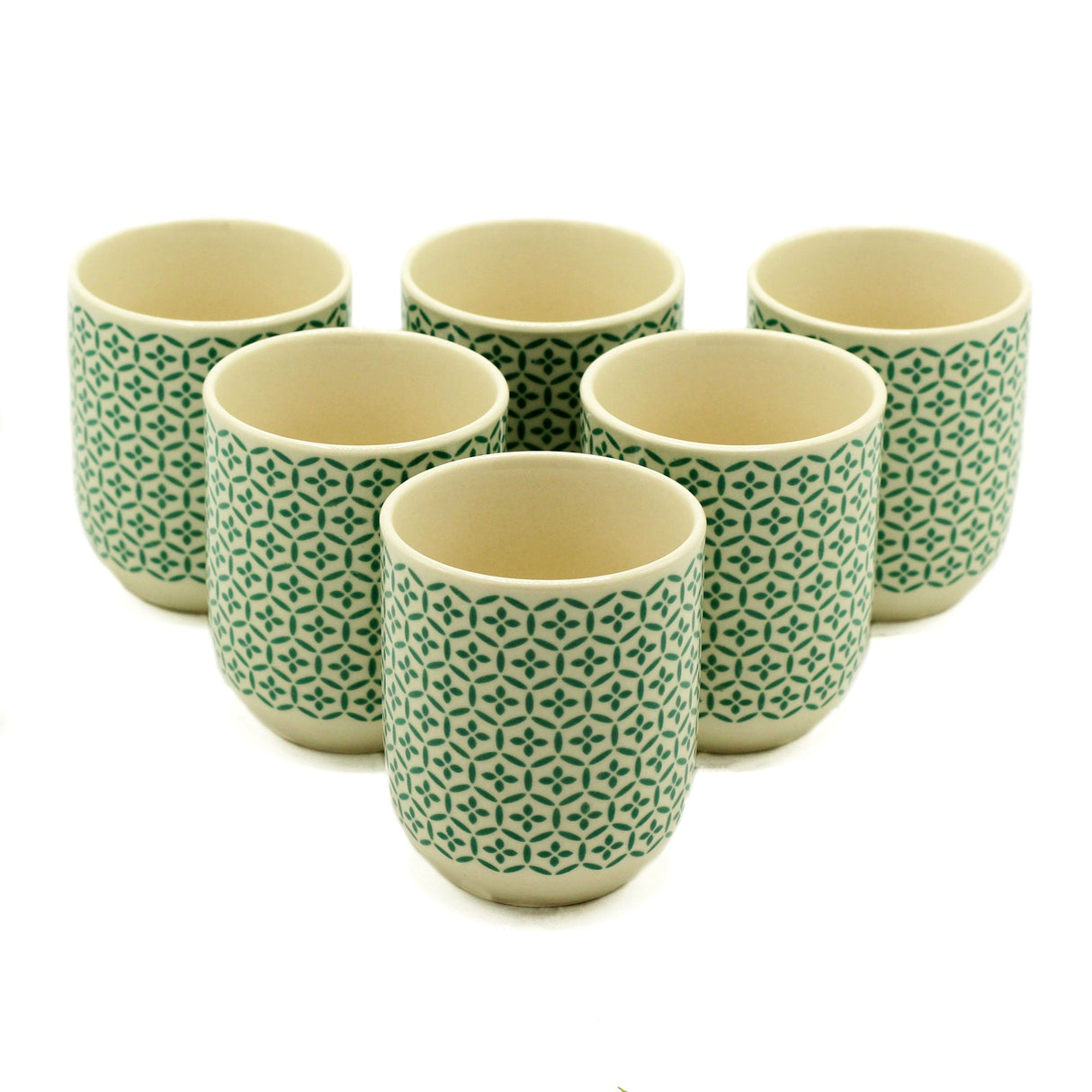 Tea Cups - Green Mosiac - SHAMTAM.COM