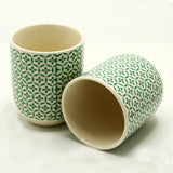 Tea Cups - Green Mosiac - SHAMTAM.COM