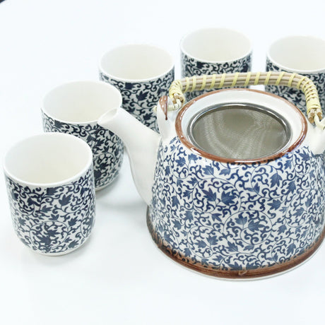 Teapot Set - Blue Pattern - SHAMTAM.COM