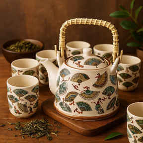 Herbal Teapot Set, China Fans - SHAMTAM.COM
