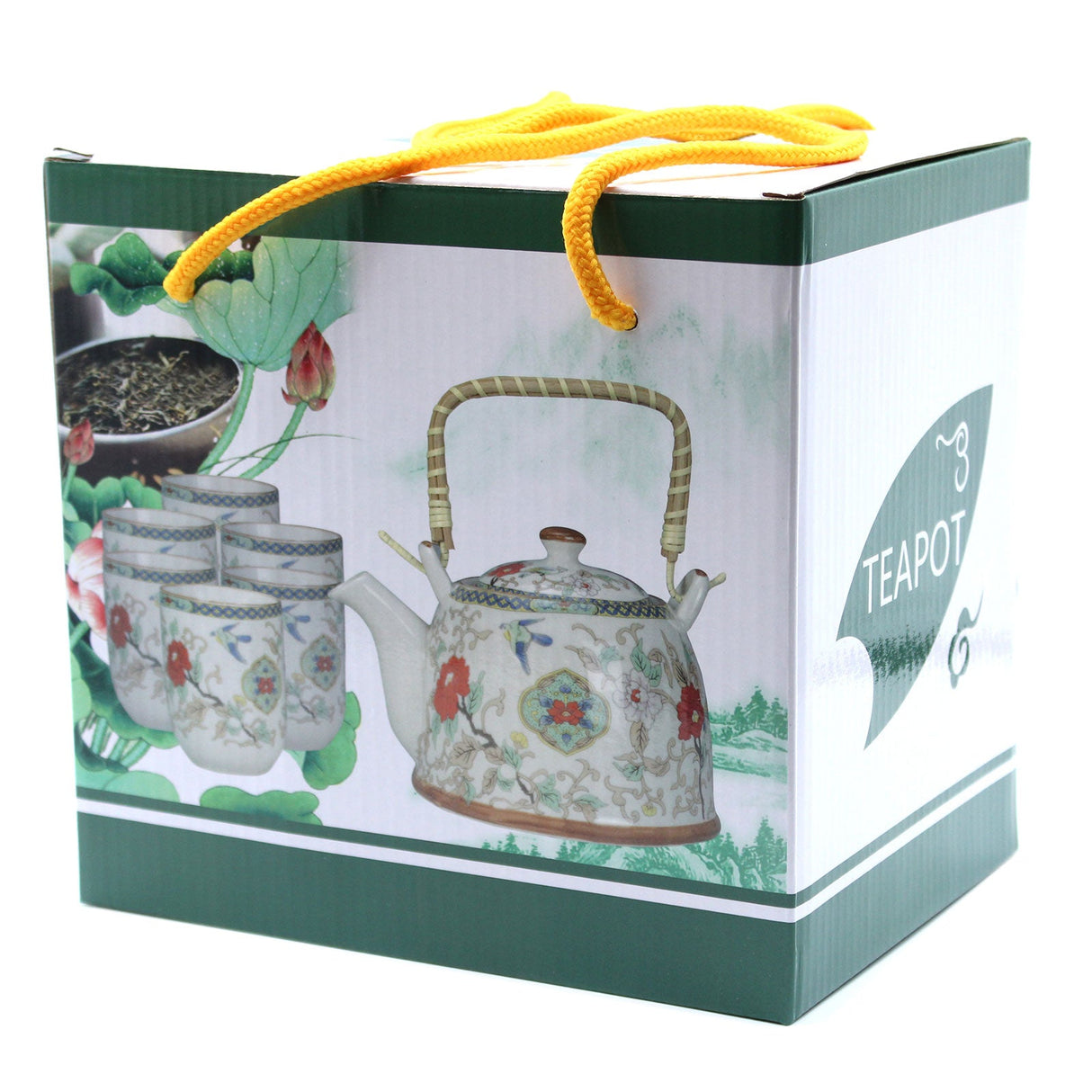 Teapot Set - White Stone Oriental - SHAMTAM.COM