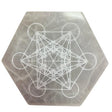 Selenite Charging Plate Hexagonal 18cm - Direction & Decision - SHAMTAM.COM