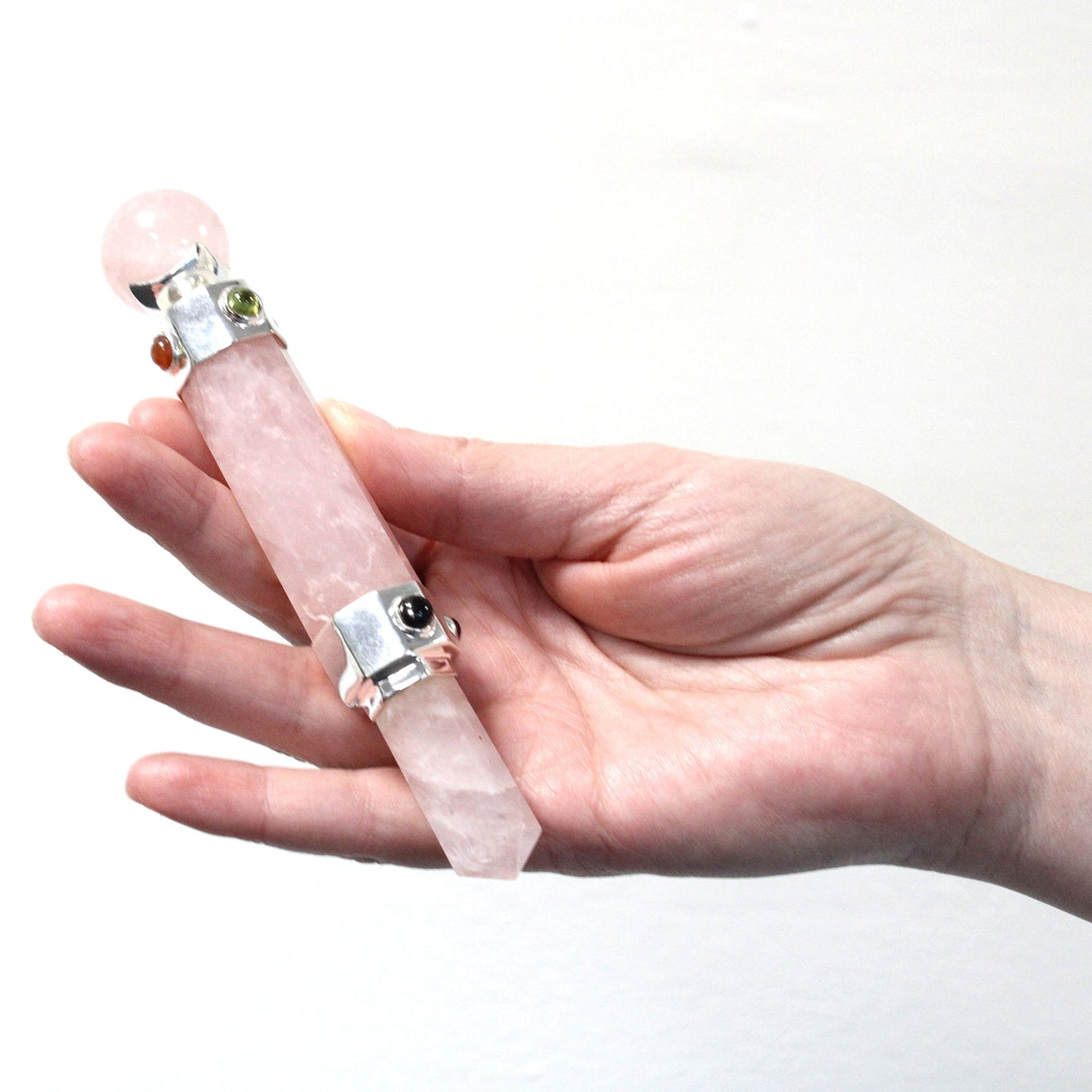 Crystal Healing Wand Hexagonal Rock Quartz 12cm - SHAMTAM.COM