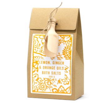 Himalayan Bath Salts 500g - Lemon Ginger Orange - SHAMTAM.COM