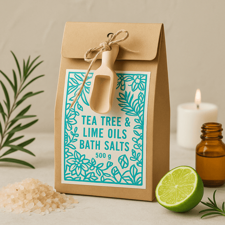 Himalayan Bath Salts Tea Tree and Lime 500g - SHAMTAM.COM