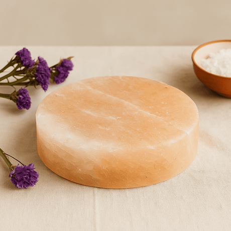 Himalayan Salt Block Round Cooking Plate 20x20x5cm - SHAMTAM.COM