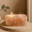 Himalayan Salt Candle Holder 2 Hole - SHAMTAM.COM