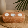 Himalayan Salt Candle Holder 3 - Hole - SHAMTAM.COM
