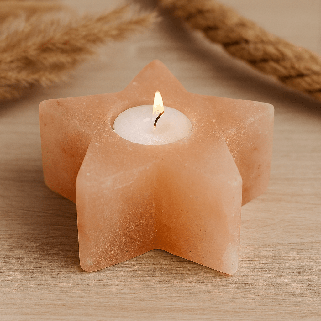 Himalayan Salt Candle Holder - Star - SHAMTAM.COM