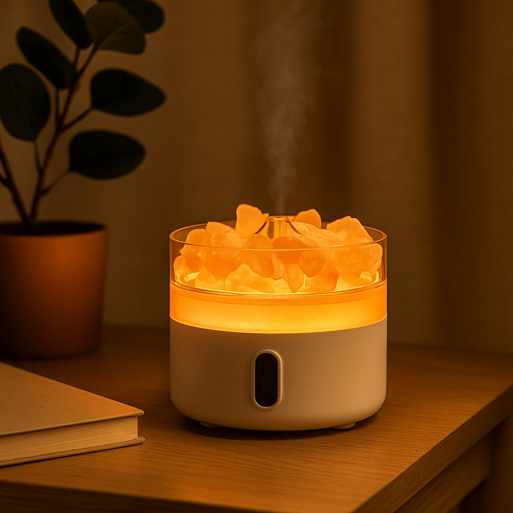 Himalayan Salt Essential Oil Diffuser Flame Effect USB - C - SHAMTAM.COM