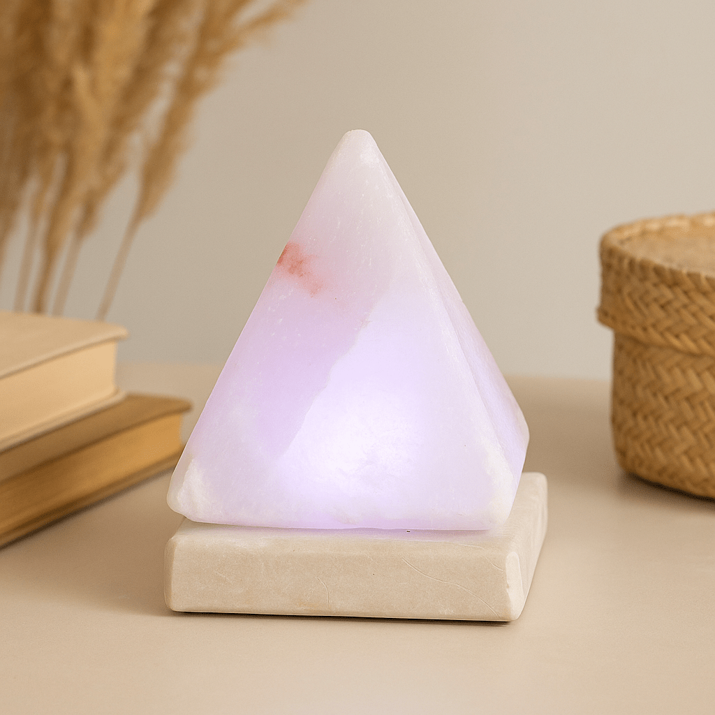 Himalayan Salt Lamp USB Pyramid Multicolor 9 cm - SHAMTAM.COM