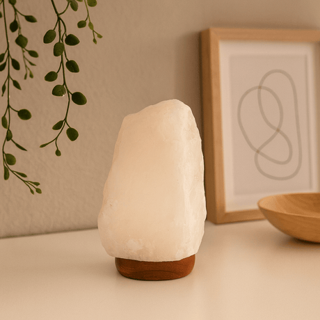 Himalayan Salt Lamp White 2 - 3 kg - SHAMTAM.COM