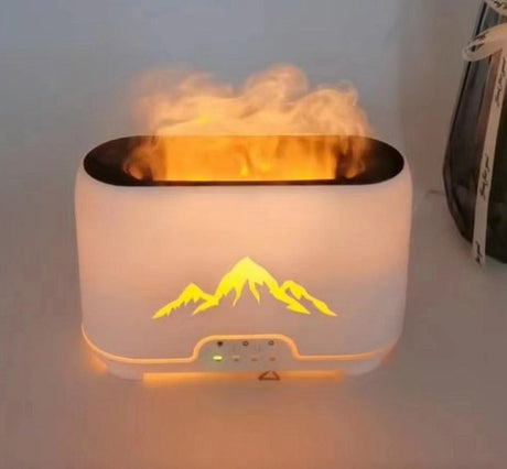 Aroma Diffuser Himalayas - USB - C - Remote control - Flame Effect - SHAMTAM.COM