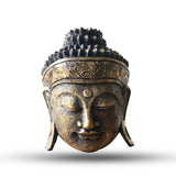 Home Decoration Buddha Head - 25cm - Gold Shine Finish - SHAMTAM.COM