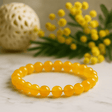 Honey Crystal Beaded Stretch Bracelet 8mm - SHAMTAM.COM