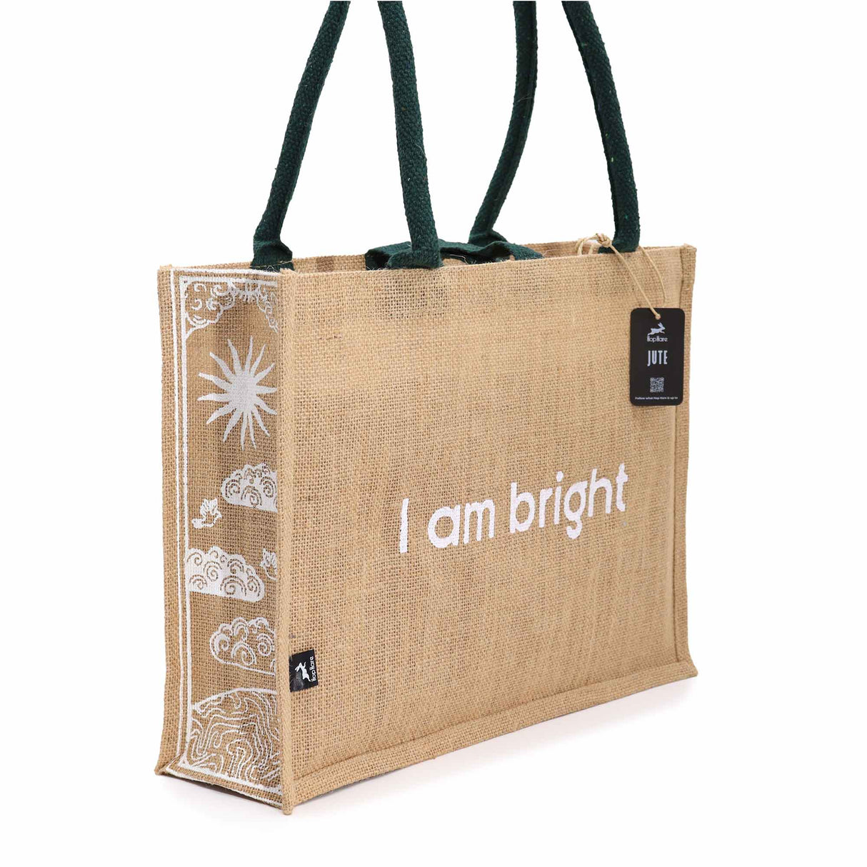 Hop Hare Jute Big Bag - I am Bright - SHAMTAM.COM