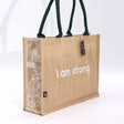 Hop Hare Jute Big Bag - I am Strong - SHAMTAM.COM