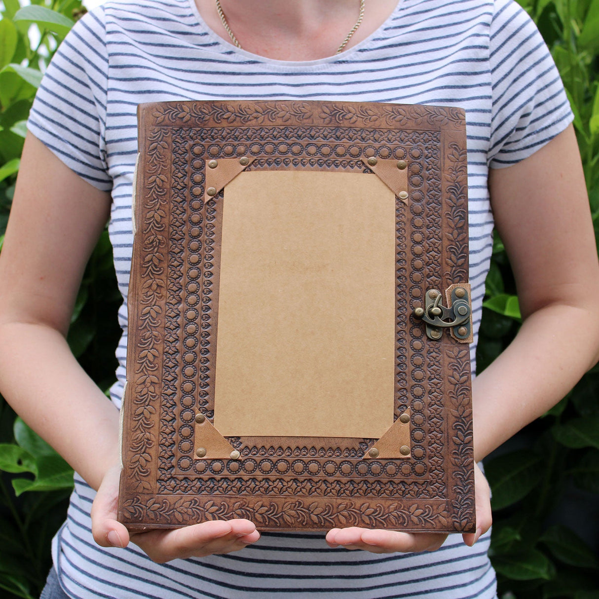 Huge Customisable Leather Notebook 10x13 (200 pages) - SHAMTAM.COM