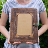 Huge Customisable Leather Notebook 10x13 (200 pages) - SHAMTAM.COM