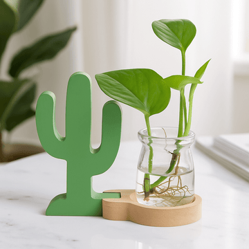 Hydroponisk Glas Plantevase, Kaktus