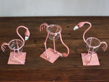 Hydroponic Pot Home Decor - Pink Metal Flamingo Des 1 - SHAMTAM.COM