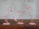 Hydroponic Pot Home Decor - Pink Metal Flamingo Des 1 - SHAMTAM.COM