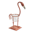 Hydroponic Pot Home Decor - Pink Metal Flamingo Des 2 - SHAMTAM.COM