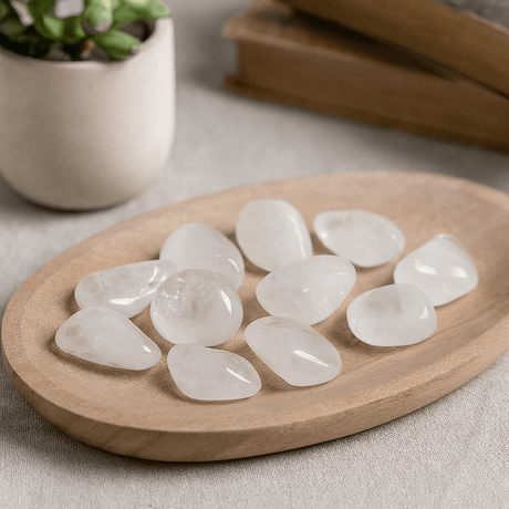 Ice Quartz Tumbled Stones, 24 Pieces - SHAMTAM.COM