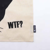 Iconic Basic Tote Bag - Black Cat - Natural 4oz - SHAMTAM.COM