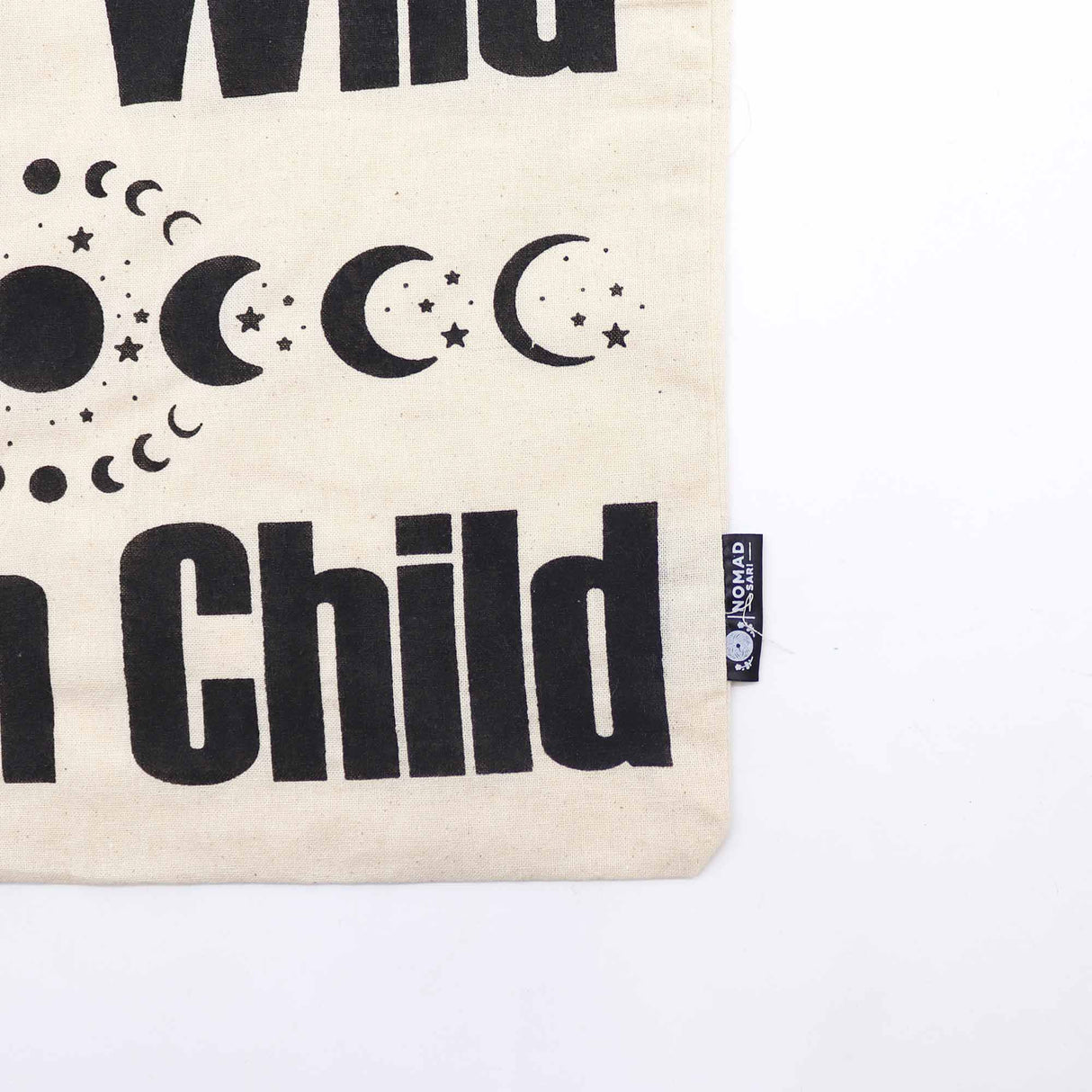 Iconic Basic Tote Bag - Stay Wild, Moon Child - Natural 4oz - SHAMTAM.COM
