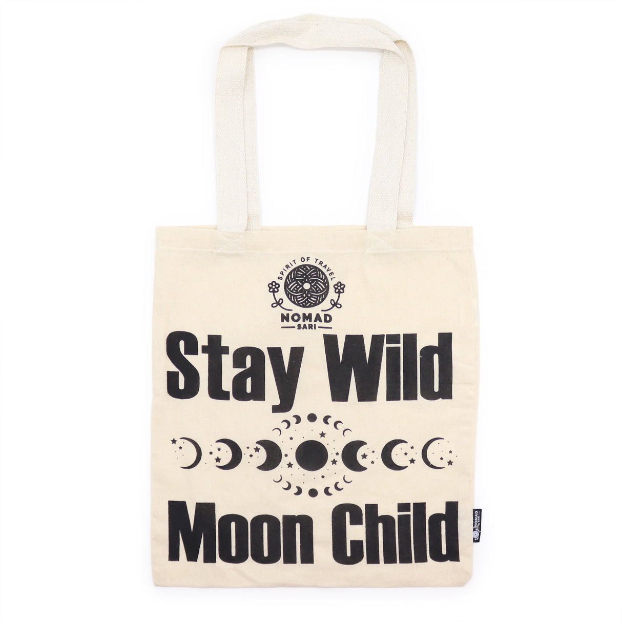 Iconic Basic Tote Bag - Stay Wild, Moon Child - Natural 4oz - SHAMTAM.COM