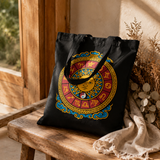 Ikoniczna klasyczna torba typu tote - Zodiac Sun - czarna 6oz