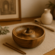 Incense Burner For Sticks And Cones, Wood Hamsa - SHAMTAM.COM