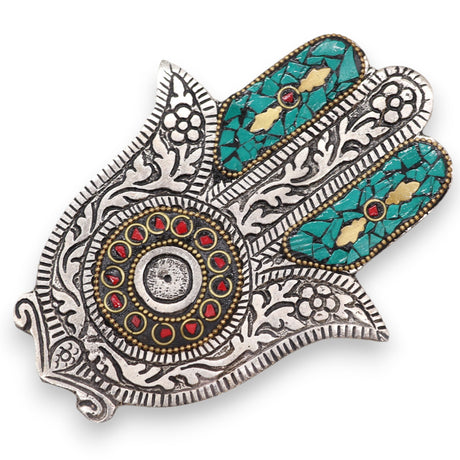 Incense Burner Green Small Hamsa - SHAMTAM.COM