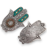 Incense Burner Green Small Hamsa - SHAMTAM.COM