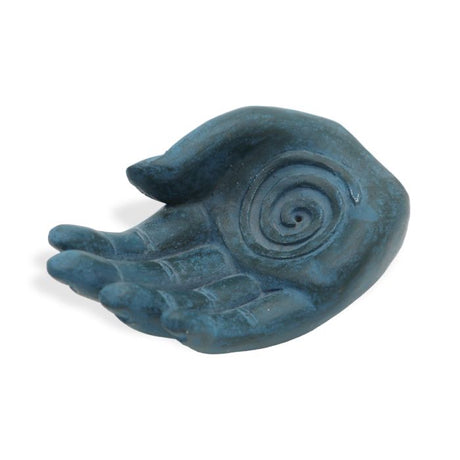 Incense Burner Hand Fertility Blue Finish - SHAMTAM.COM