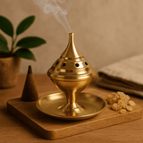 Incense Burner, Polished Brass 5cm Small - SHAMTAM.COM