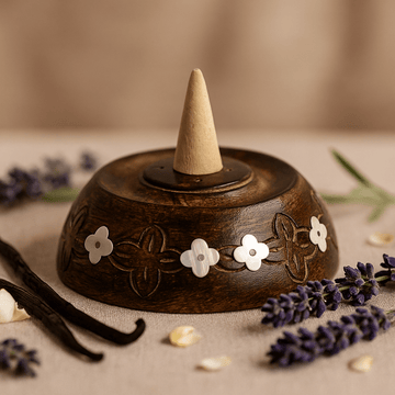 Incense Burner Sticks and Cones Mango Wood