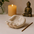 Incense Burner Stone Lotus White - SHAMTAM.COM
