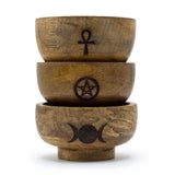 Incense Cone Holder - Wooden Bowl 11x6cm - SHAMTAM.COM