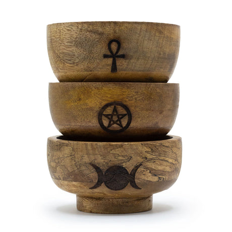 Incense Cone Holder - Wooden Bowl 11x6cm - SHAMTAM.COM