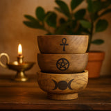 Incense Cone Holder - Wooden Bowl 11x6cm - SHAMTAM.COM