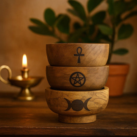 Incense Cone Holder - Wooden Bowl 11x6cm - SHAMTAM.COM
