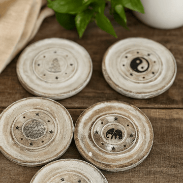 Konik ve Disk Tütsülük Beyaz Yıkanmış