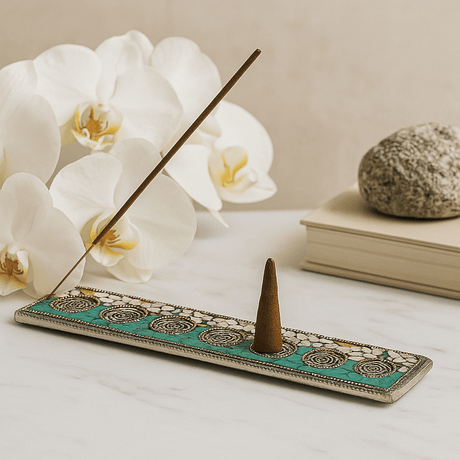 Incense Holder Seven Chakra Tibetan Ceramic Mosaic - SHAMTAM.COM
